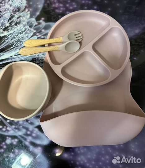 Силиконовая детская посуда