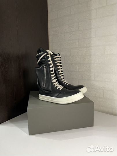Rick owens Cargo Basket Leather Sneakers