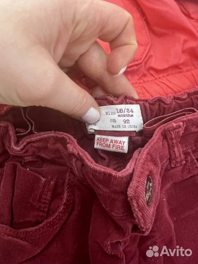 Пакет вещей для девочки zara и др. 1,5-2 года