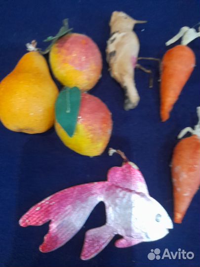 Елочные игрушки ватные