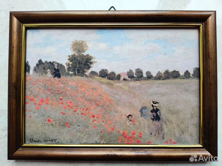 Репродукция картины поле маков Клод Моне