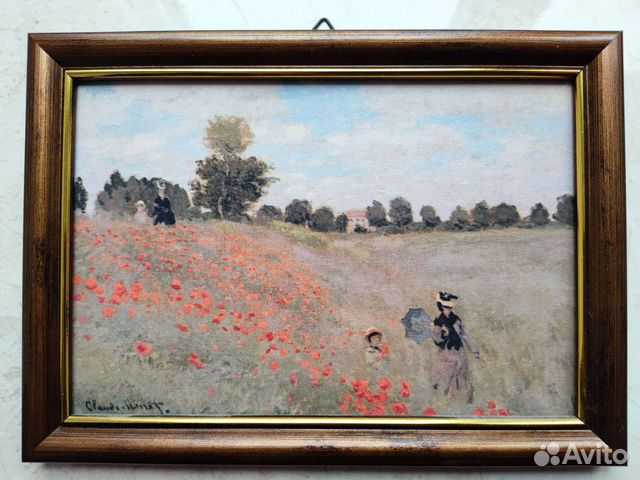 Репродукция картины поле маков Клод Моне