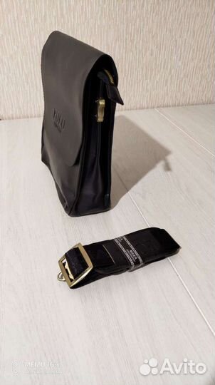 Мужская кожаная сумка через плечо, новая