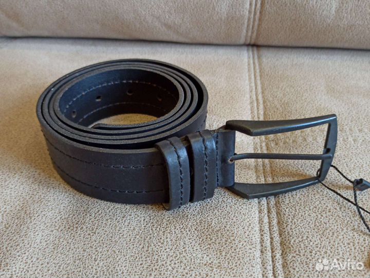 Ремень мужской натуральная кожа 125*4см