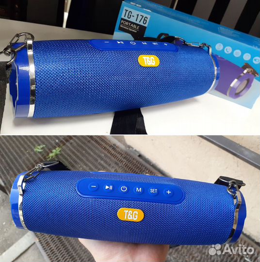 Колонка Tg Портативная Крутой звук с часами Ip67