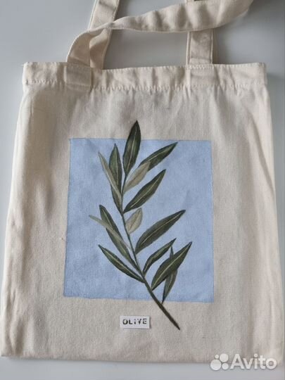 Сумка шоппер, ручная роспись на заказ