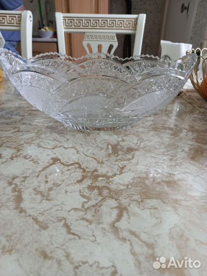 Вазы хрустальные фруктовница шар