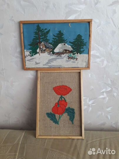 Картина вышита крестом