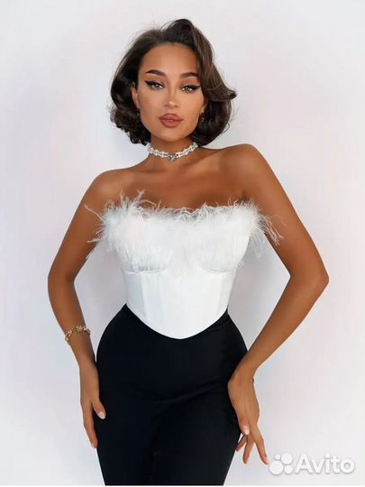 Топ с перьями
