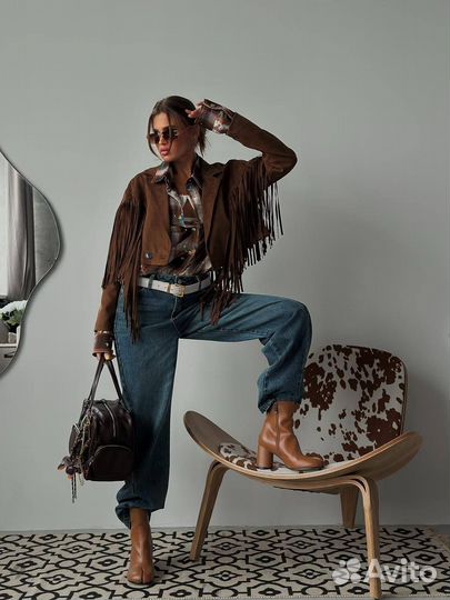 Косуха YSL и джинсы