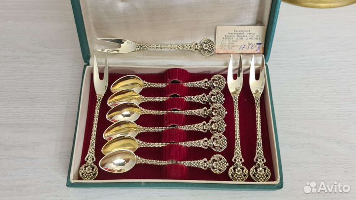 Набор кофейных ложек(без вилок) серебро 916пр СССР