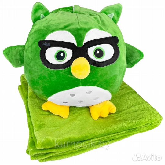 Мягкая игрушка сова с пледом