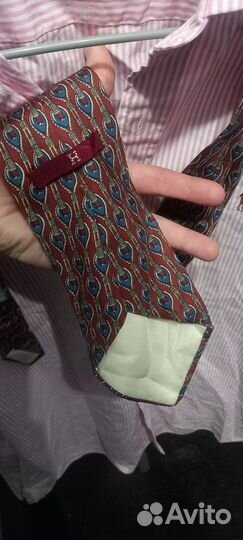 Галстук hermes шелк