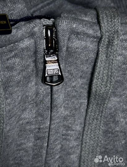 Polo ralph lauren зип худи серая