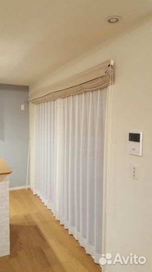 Римские шторы с тюлем Вуалью