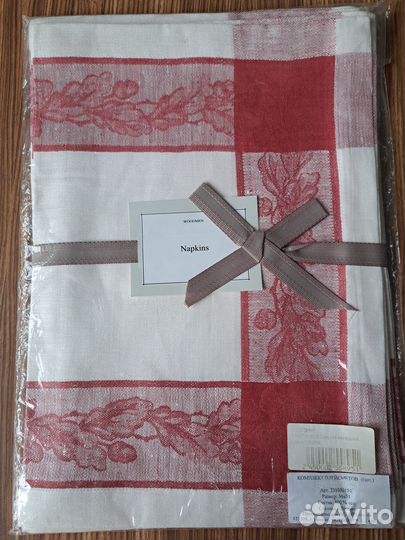 Льняные салфетки под приборы