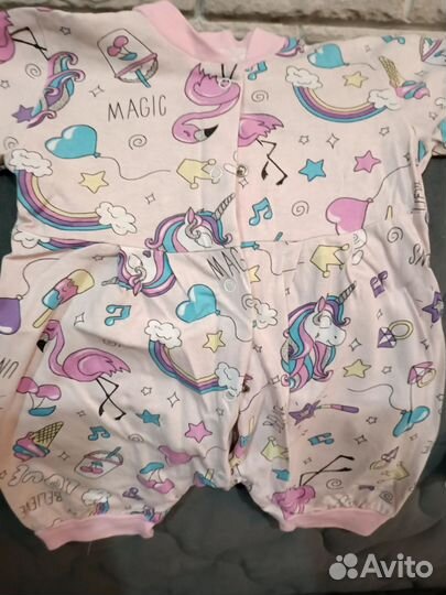 Одежда пакетом боди для девочек, размер 68-74