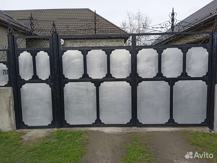 Ворота бу. Брёвна кругляк. Шифер б/у