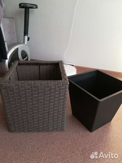 Кашпо ротанг