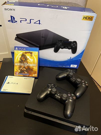 Sony playstation 4 slim 1tb 2 геймпада