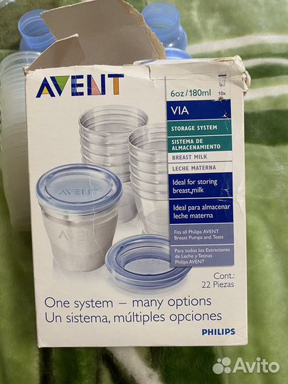 Молокоотсос ручной Avent и система хранения молока