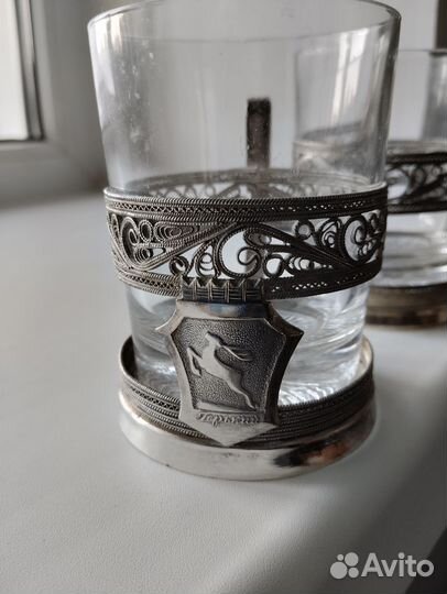 Подстаканники горький со стаканами