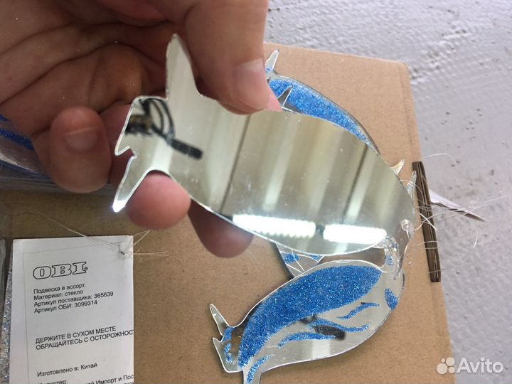 Набор новогодних игрушек пингвины