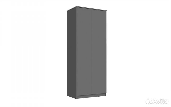 Шкаф 2-х ств платяной Челси Белый глянец/Графит