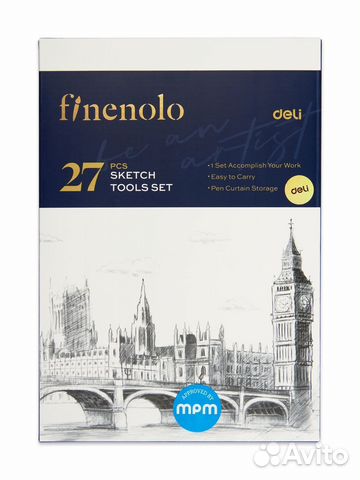 Новый Finenolo Набор карандашей для скетчинга 27