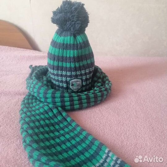 Комплект шапка и шарф для мальчика