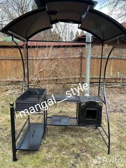 Мангал с крышей