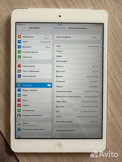 iPad mini Wi-Fi + cellular 32gb (A1454)