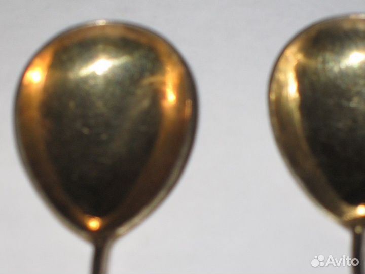 Антикварный комплект чайных ложек. Серебро 