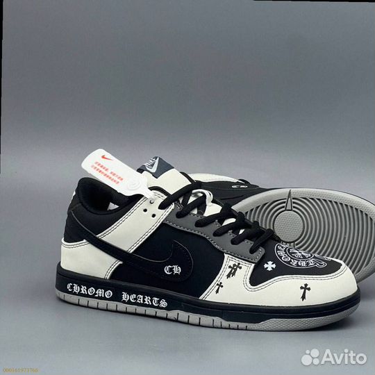 Кроссовки Nike Dunk Chrome Hearts (Арт.57627)