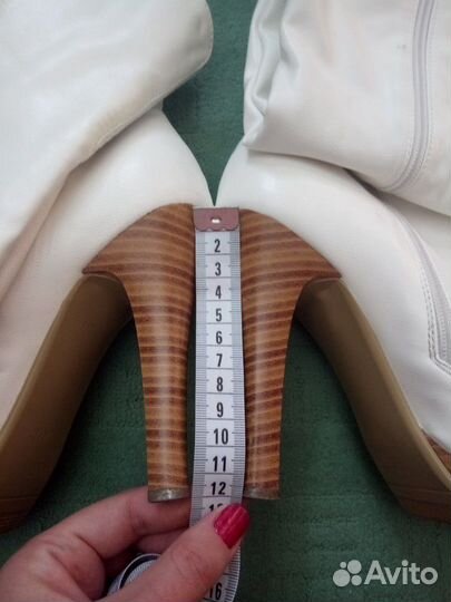 Сапоги- ботфорты белые (еврозима)