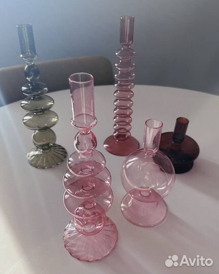 Подсвечник стекло винтажный стиль