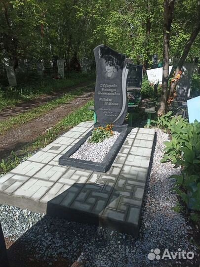 Благоустройство на гусинобродском кладбище