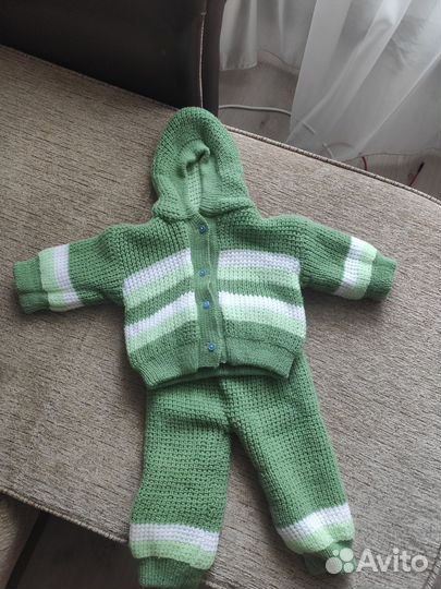 Вязаный костюм детский 68-74