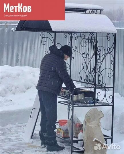 Мангал с крышей