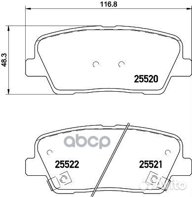 Колодки зад. hyundai equus, centennial 03/09