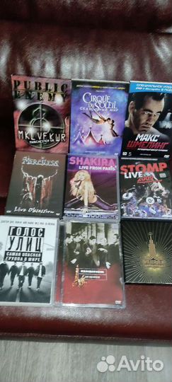 Диски Blu-ray, Blu-ray 3D, DVD (концерты, мультики