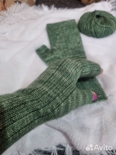 Митенки вязаные ручной работы