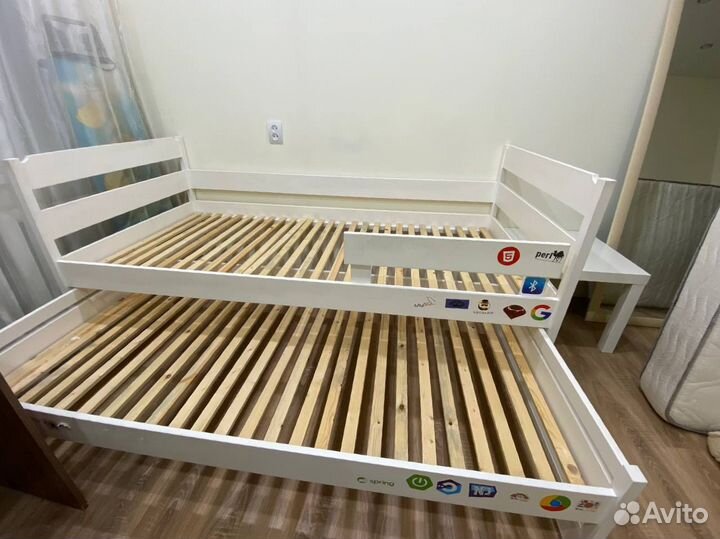 Детская кровать 190 см двухъярусная