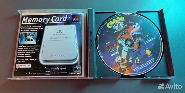 Фирменный диск для Playstation 1 Crash bandicoot