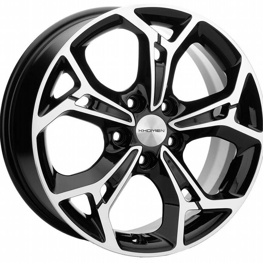 Диски Khomen KHW1702 7x17 5x110 ET46 D63.3 Black-FP