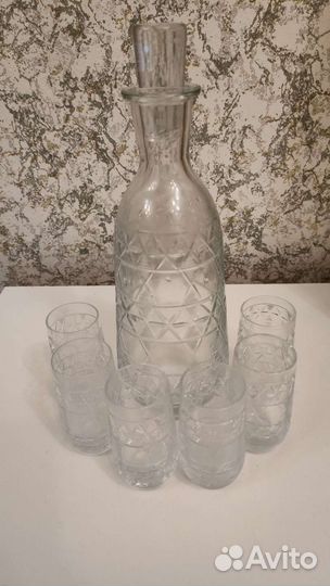 Графин и 6 стопок набор СССР