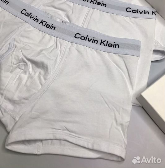 Трусы мужские белые Calvin Klein