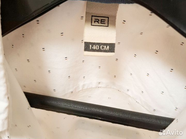 Рубашка белая на мальчика, р.134-140