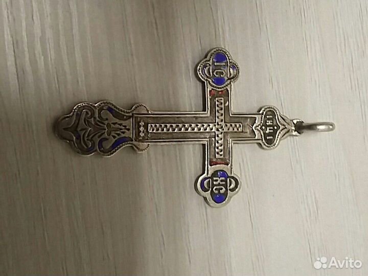 Старинный серебрянный крест с редким клеймом