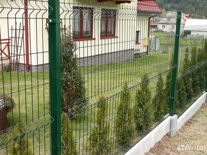 Забор 3д зеленый, высота 2 м. Без посредников